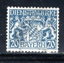 GERMANY GERMAN  BAVARIA BAYERN STAMP USED LOT 1957AF