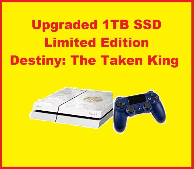 🍀 UPGRADED! Sony Playstation 4 PS4 1TB SSD Destiny The Taken King w  Controller