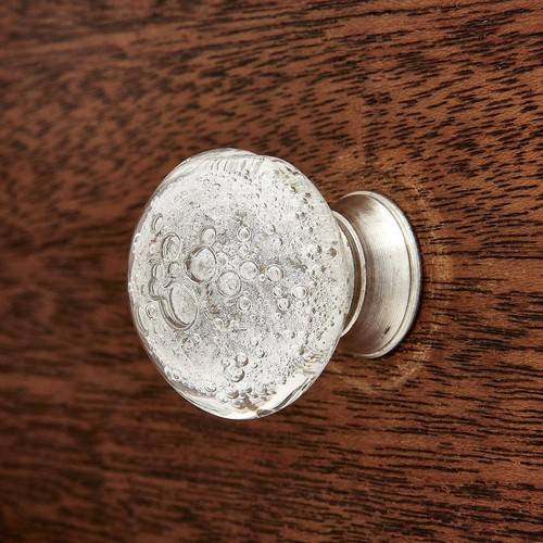 Antique Glass Drawer Pulls Handle Clear Bubbles Door Knob eBay