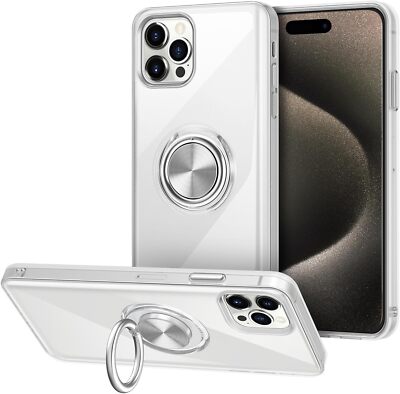 iPhone 16e 15 14 Pro Max 13 12 11 XR Hülle Ring Ständer Halter GEL Case Handyhülle