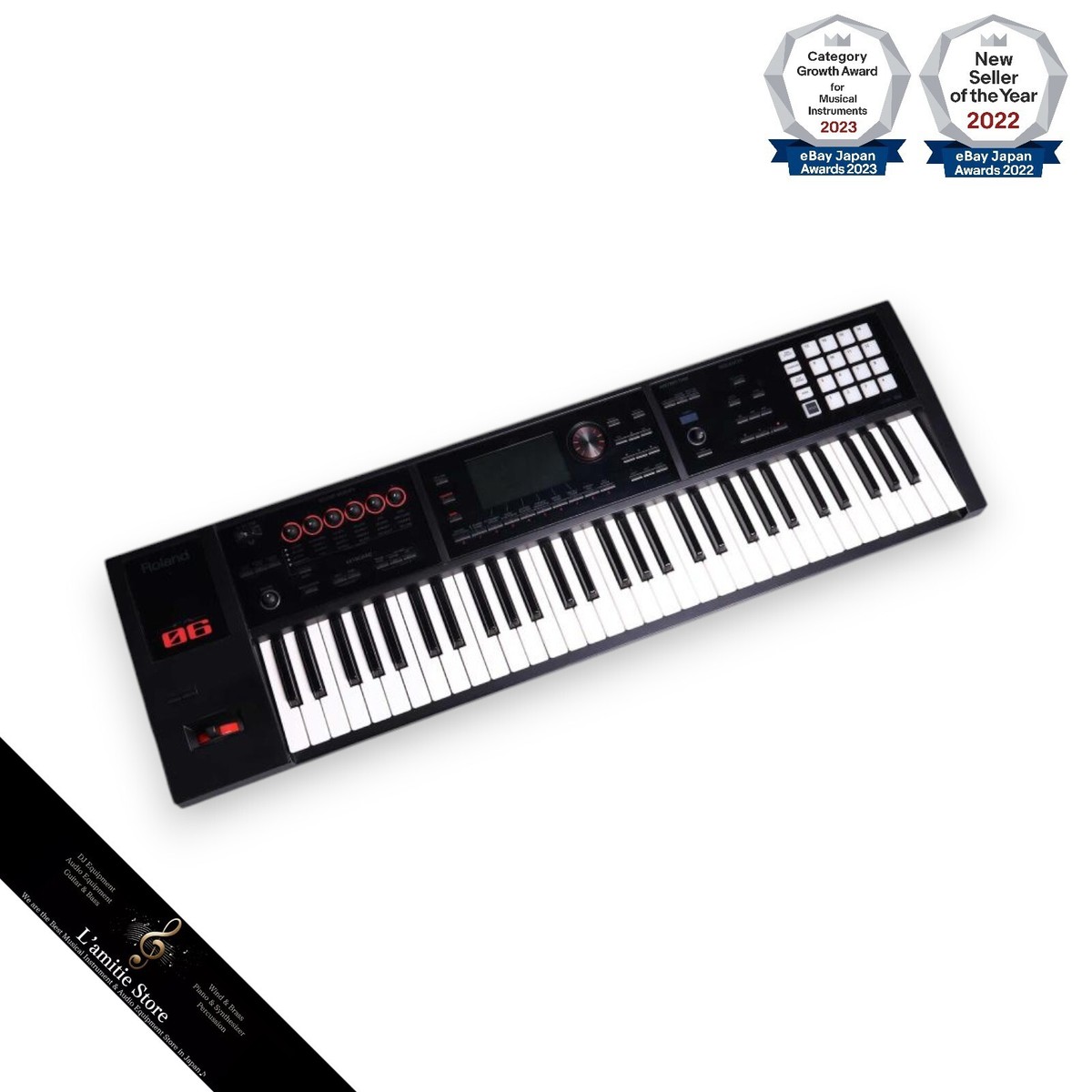 Roland FA-06+Case 61-key Music Workstation Keyboard Synthesizer 
