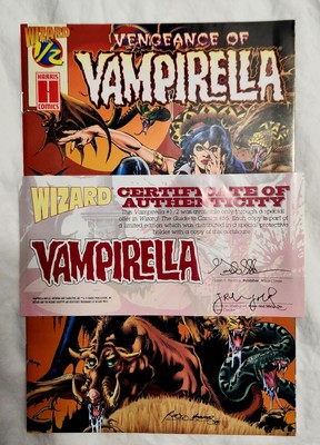 Harris Comics Vengeance Of Vampirella Comic Book Issue #1/2 Wizard Edition w/COA