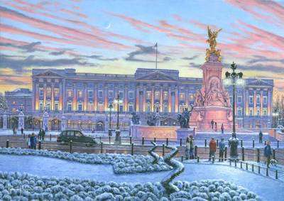 ATEMBERAUBENDES ORIGINAL RICHARD HARPUM M.A (Camb) ''''Buckingham Palace'''' London GEMÄLDE