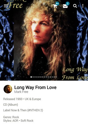Mark Marcie Free ~ Long Way From Love CD 1993 Hi-Tech AOR Melodic