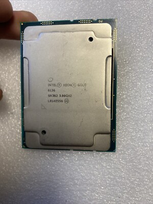 Intel XEON GOLD 6136 12-core 3.00GHZ 24.75MB 150W SR3B2 LGA 3647 CPU processor