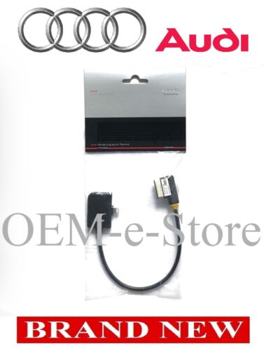 Genuine Audi Music Interface Lightning Adapter Cable FOR 2015-2018 Audi Q3 / S6 - Afbeelding 1 van 7