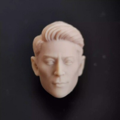 HL204 1/12 Unpainted Wallace Huo Handsome Male Head Carving Model Toys