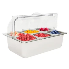 Ice Food Serving Display Tray Buffet Cold Serving Cooler Platter 6 Components