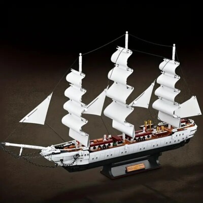 Kultiges White Swan Segelboot MOC Bausteine