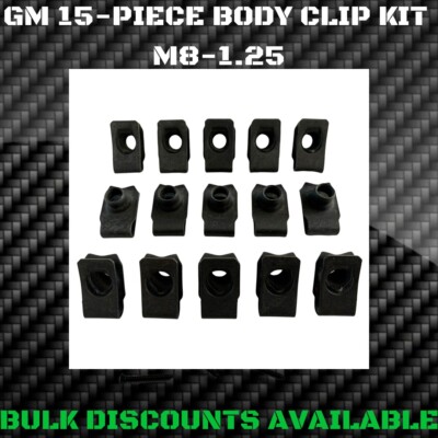 1989 Firebird Turbo Trans Am Core Support Fender Splash Shield Body Clips U Nuts