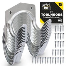 45pk Tool Hooks Screws | Garage Garden Shed Wall Bike Hanging Storage Utility