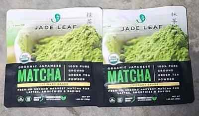 TWO!!! Jade Leaf Organic Matcha Green Tea Powder 1.06 oz lattes&smoothies 7/2025