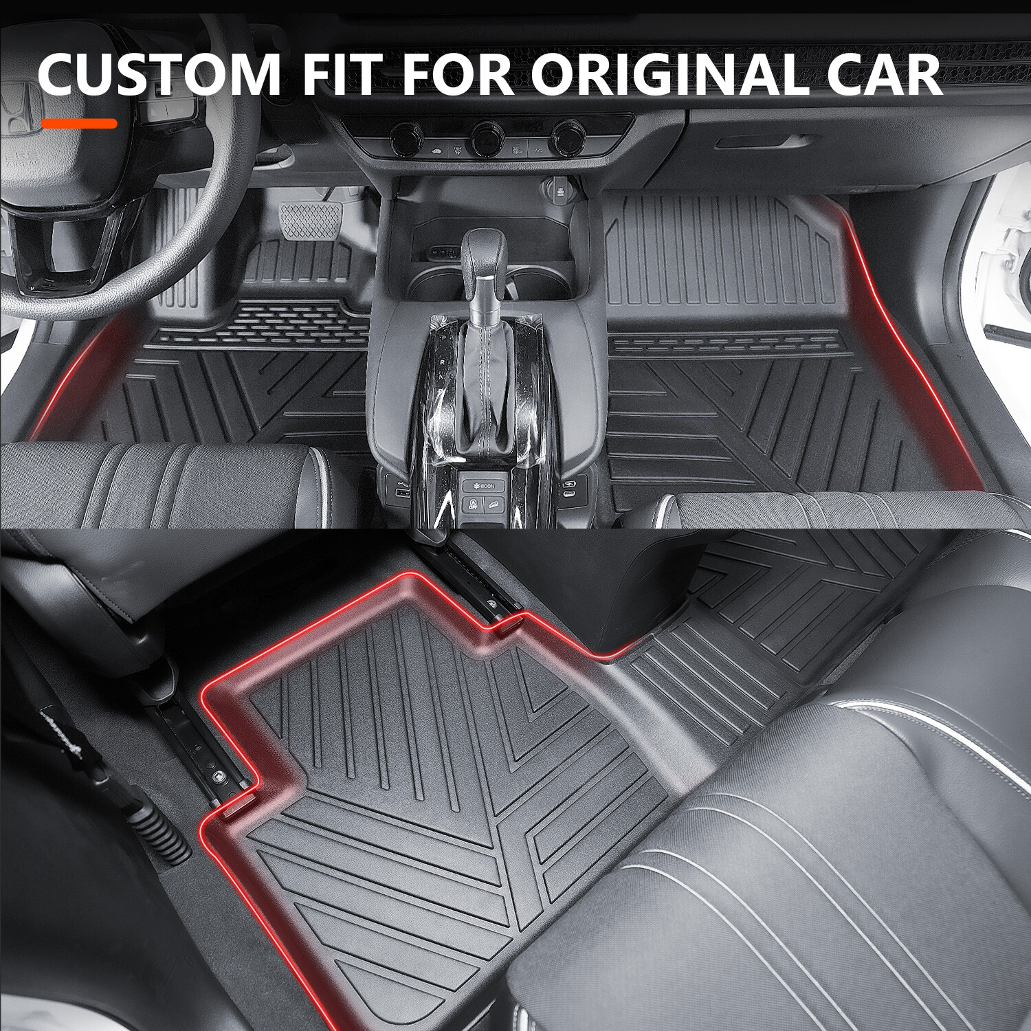 For 2023 2024 Honda HRV Floor Mats Trunk Mat TPE Backrest Mat Trunk