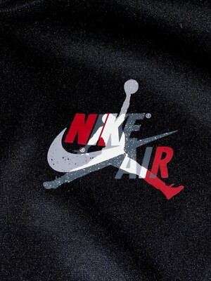 Vtg 2009 NIKE Air Jordan Jumpman Logo AIR JORDAN Tape Full