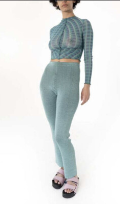Find Me Now Marimba Knit Pant - Size XL Garmentory  Blue Noise MSRP $136 A1