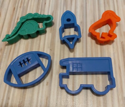 5x 3D Ausstechförmchen Plätzchen Kekse Basteln ~ Farberware ~ Dino Auto Ente ...