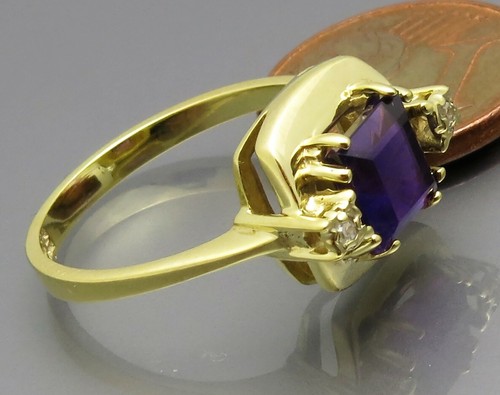 REIF-DESIGN - ELEGANTETR AMETHYST DIAMANT RING - 333 GOLD - Bild 6 von 6