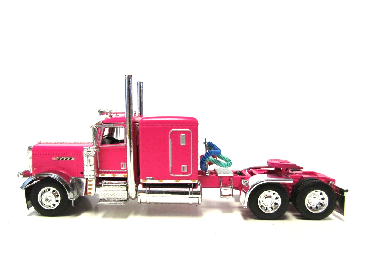 DCP 1/64 SCALE 389 PETERBILT FLAT TOP PINK & CHROME, PRIDE & CLASS