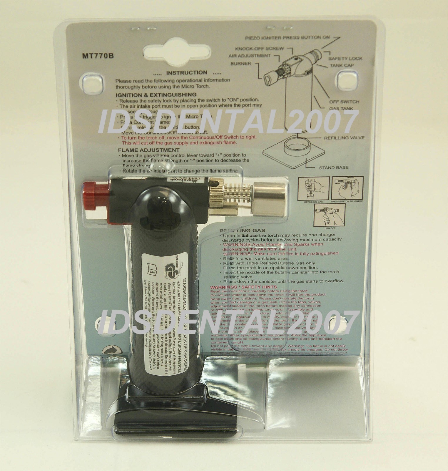 2 PCS Butane Micro Torch Dental Lab Cooking Soldering