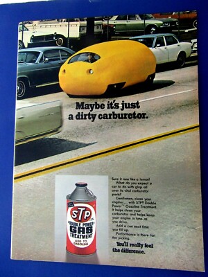 1972 STP Driving A LEMON Original Print Ad 8.5 x 11