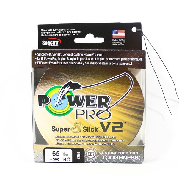 Power Pro Super Slick V2 65 LB 300 Yd Onyx 31500650300X For Sale Online 