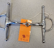 5 1/2" Full Cheek Slow Twist Snaffle Bit Stainless Steel (bx 45)