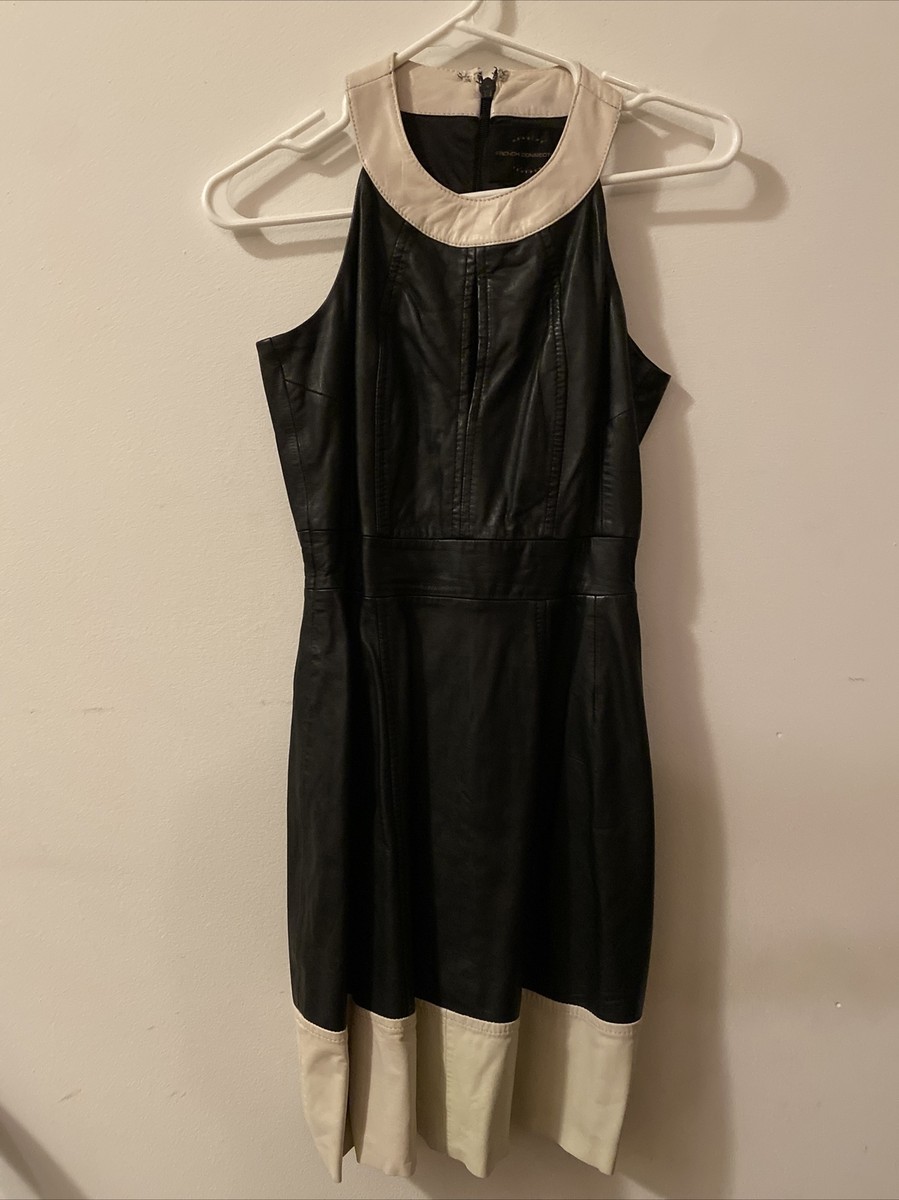 French Connection Sleeveless Black Leather Dress. Womens Size 2. French Connection Sleeveless Black Leather Dress. Womens Size 2.