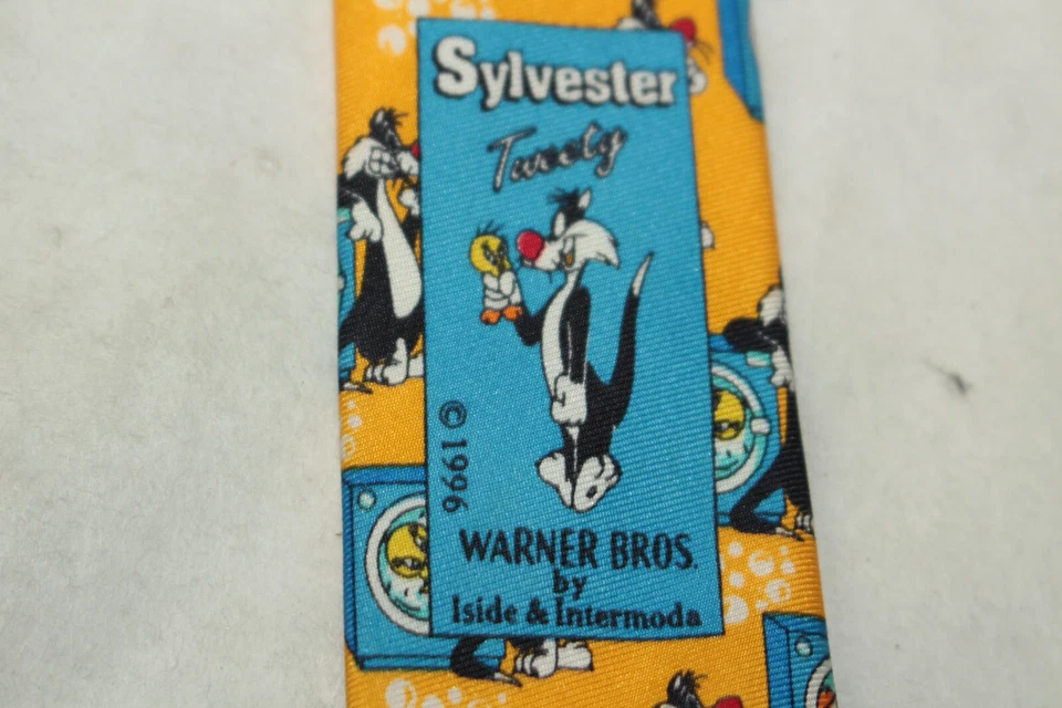 WARNER BROS. SILVESTER THE CAT PIOLÍN Corbata de seda Hecha en Italia F61813 Foto 4 de 4
