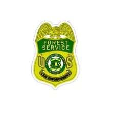 3 Inch NON Reflective U.S. Forest Service Law Enforcement Vinyl Sticker