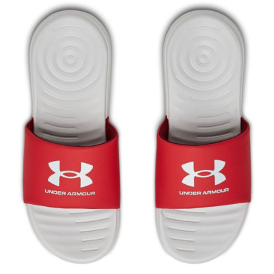 Under Armour UA Ansa Fixed Strap Slides Men s 7 Gray/Red Comfort Sandals New
