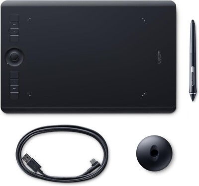 Wacom Intuos Pro M schwarz mit Bluetooth - Zeichentablet mit Stift, Stylus Akku