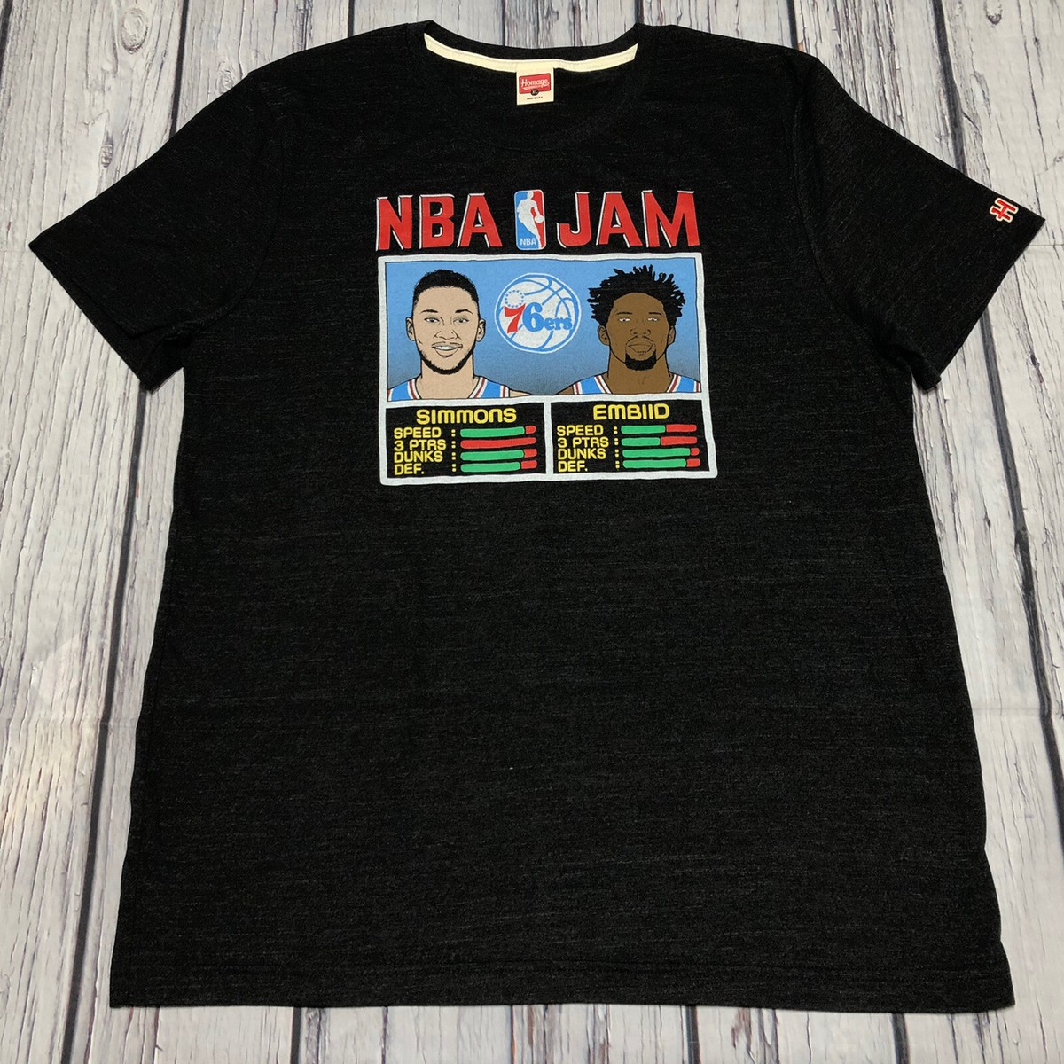 Philadelphia 76ers Ben Simmons Joel Embiid NBA JAM SNES Homage T 