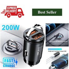 30W QC3.0 PD Car Charger USB Type C 12-24V Dual Port Fast Charge