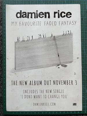 Damien Rice My Favourite Faded Fantasy A4 Poster/Magazine Advert O 9 Crimes