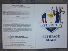 Ludvig Aberg Signed 2025 Ryder Cup Scorecard Team Europe PGA with COA