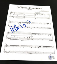 HANS ZIMMER SIGNED AUTOGRAPH SHEET MUSIC PIRATES OF THE CARIBBEAN BECKETT BAS E