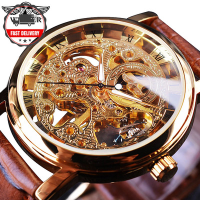 Winner Herren Armbanduhr Luxus Skelettuhr Mechanisch Handaufzug Armbanduhr