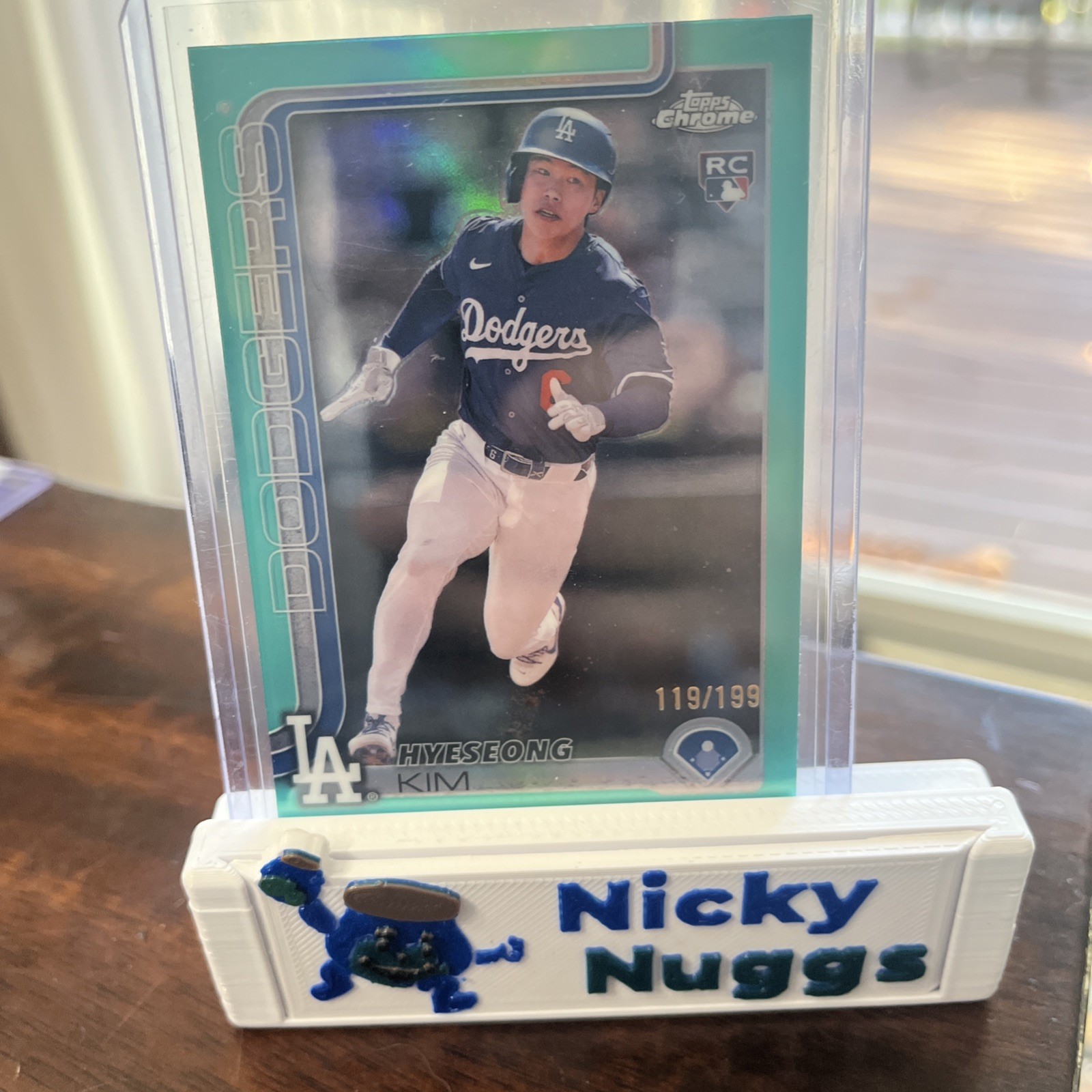 2025 Topps Chrome - Hyeseong Kim #152 Aqua Refractor /199 (RC)