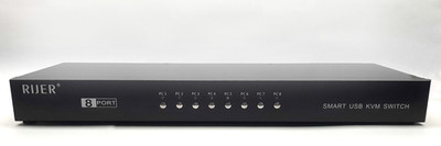 8 Port Smart USB 2.0 KVM Switch W/ Power Adapter
