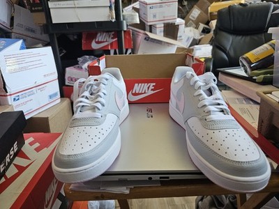 Nike Court Vision Low IB4009-043 Sneakers Women Gray White Pink Low Top Lace-Up