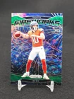 2024 Panini Prizm #23 Bo Nix Fireworks Green Wave Prizm RC Rookie Denver Broncos