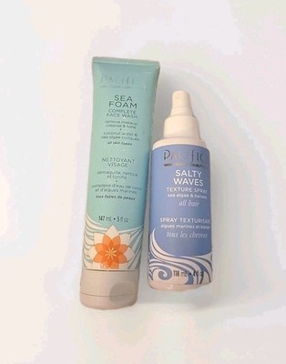 Pacifica Sea Foam Complete Face Wash  5.0.fl & Salty Waves 4oz( No Cap Low Fill)