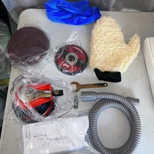 Orbital Sander 5" & 6" Pneumatic Palm Sander with Extra 5" Backing Plate, Sponge