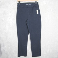 Old Navy High Rise Pixie Straight Leg Pants Women's Size 4 Tall Navy Blue New