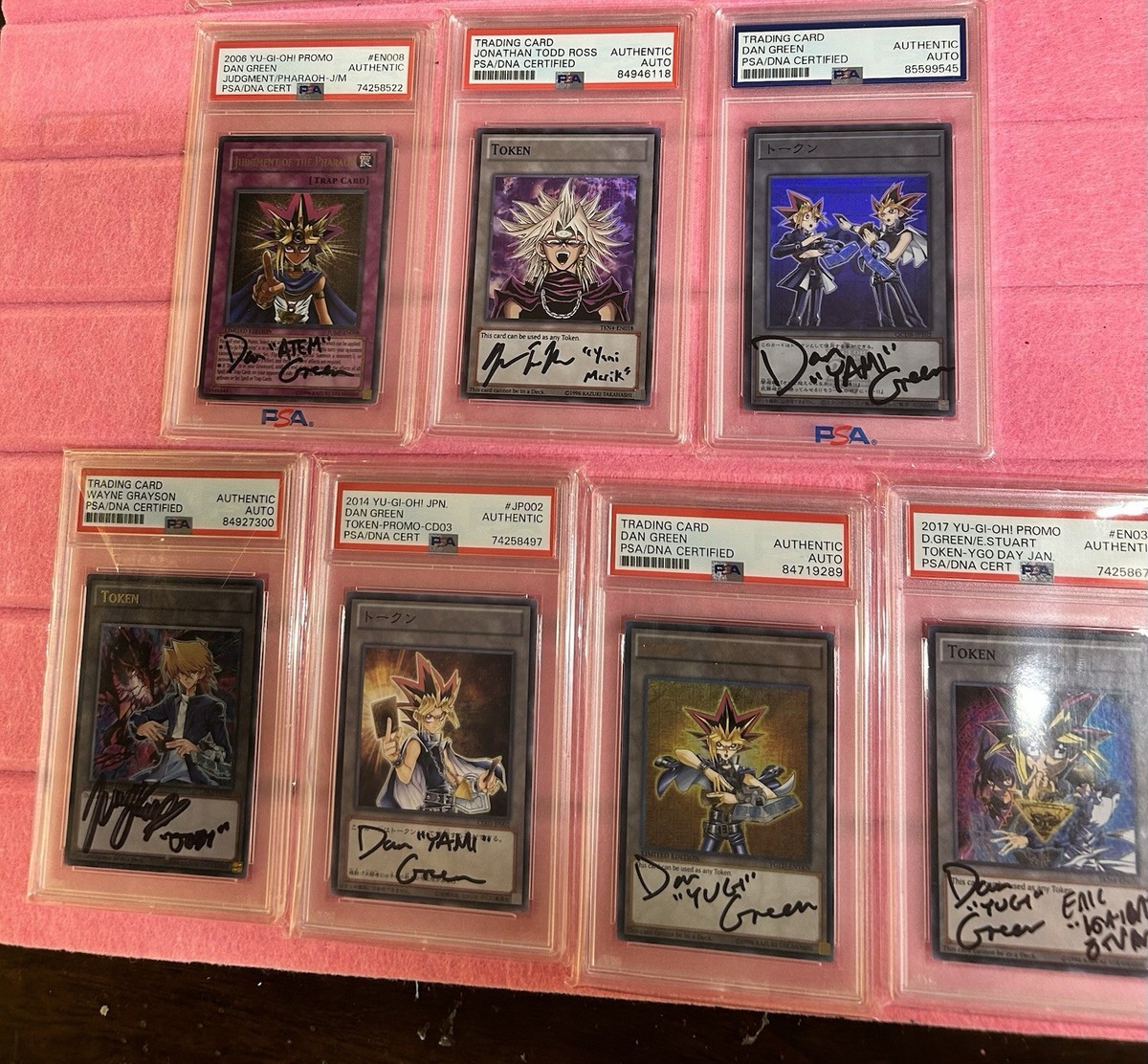 yugioh signed autographed cards