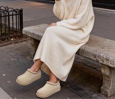 Evellyhootd Life Women  s Slip-On Slippers Beige Suede Faux Fur Lined EU 38