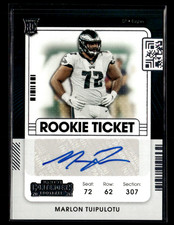 Marlon Tuipulotu 2021 Contenders Rookie Ticket RC Auto
