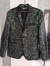 Philipp Plein Runway Sample Mens Iridescent Skull Jacquard Suit Jacket Blazer M
