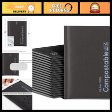 100 Biodegradable Bubble Mailers 6x10, 25 Count Compostable Kraft Padded Envelo