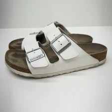Birkenstock Arizona Sandals Womens 6 EU 37 White Leather Cork